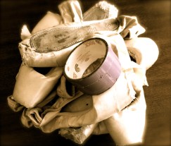 pointe shoes and duct tape