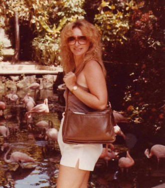 mom and the flamingos