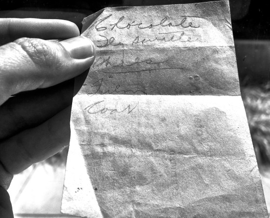 vintage shopping list