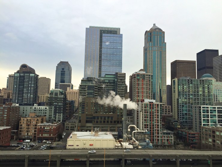 seattle from ferris wheel