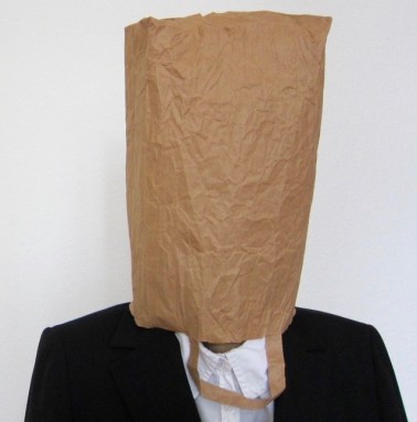 paper bag over head