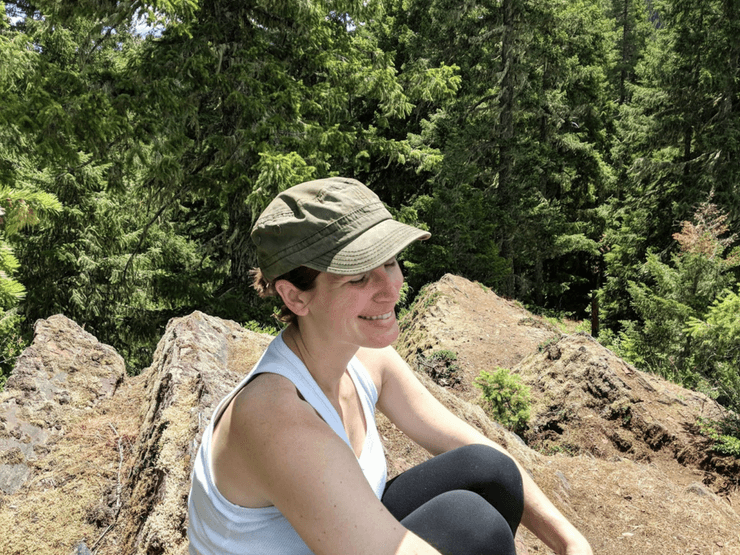 city girl in the woods