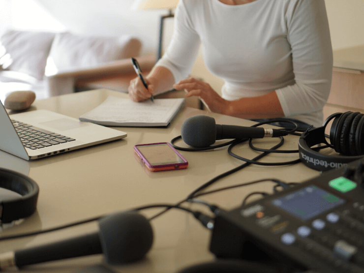 prepping for podcast