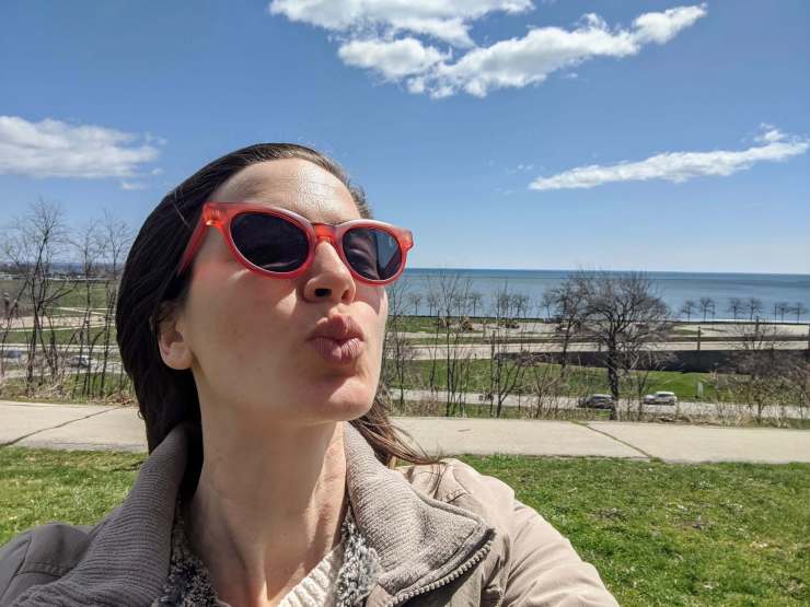 lake michigan selfie milwaukee