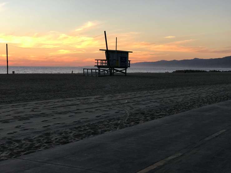 sunset california beach